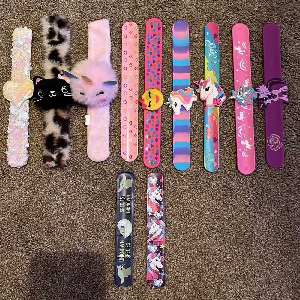 Bundle Of Little Girls Slap Bracelets